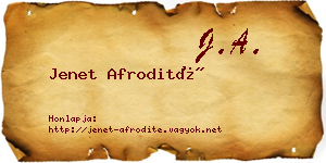 Jenet Afrodité névjegykártya